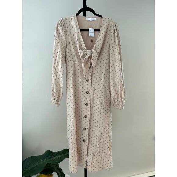 English Factory Anthropologie Dress- SMALL- front knot button down flannel- NWT - Picture 2 of 6